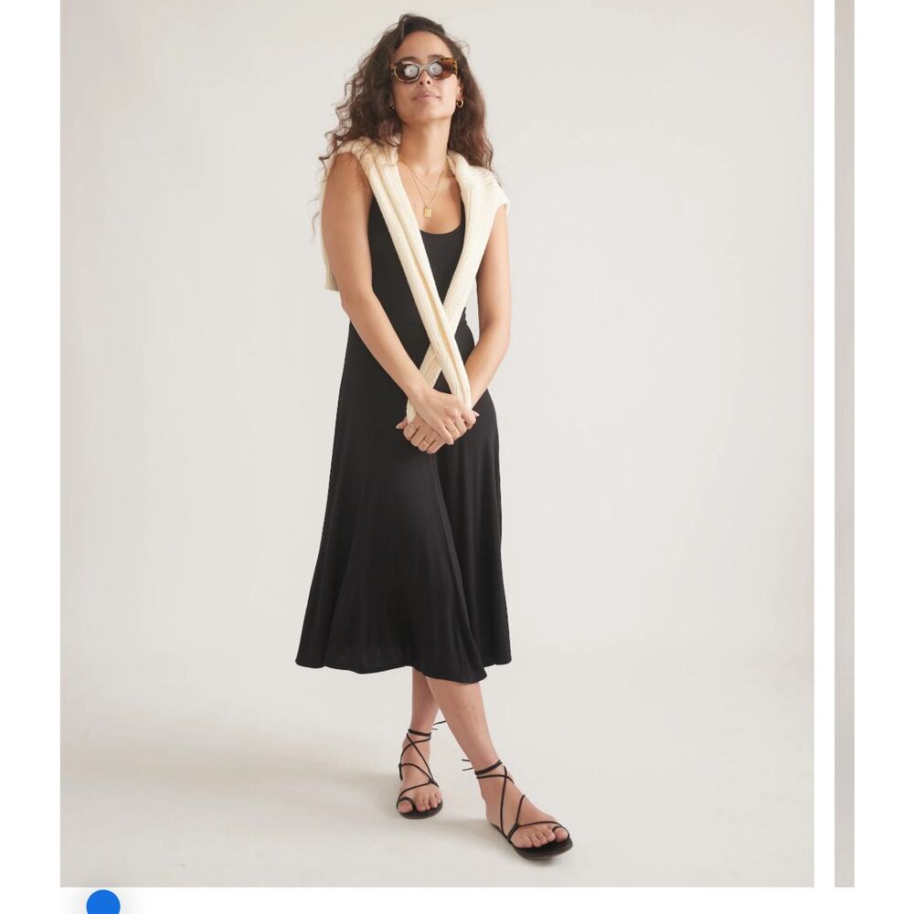 Lexi Rib Fit and Flare Midi Dress Sz L